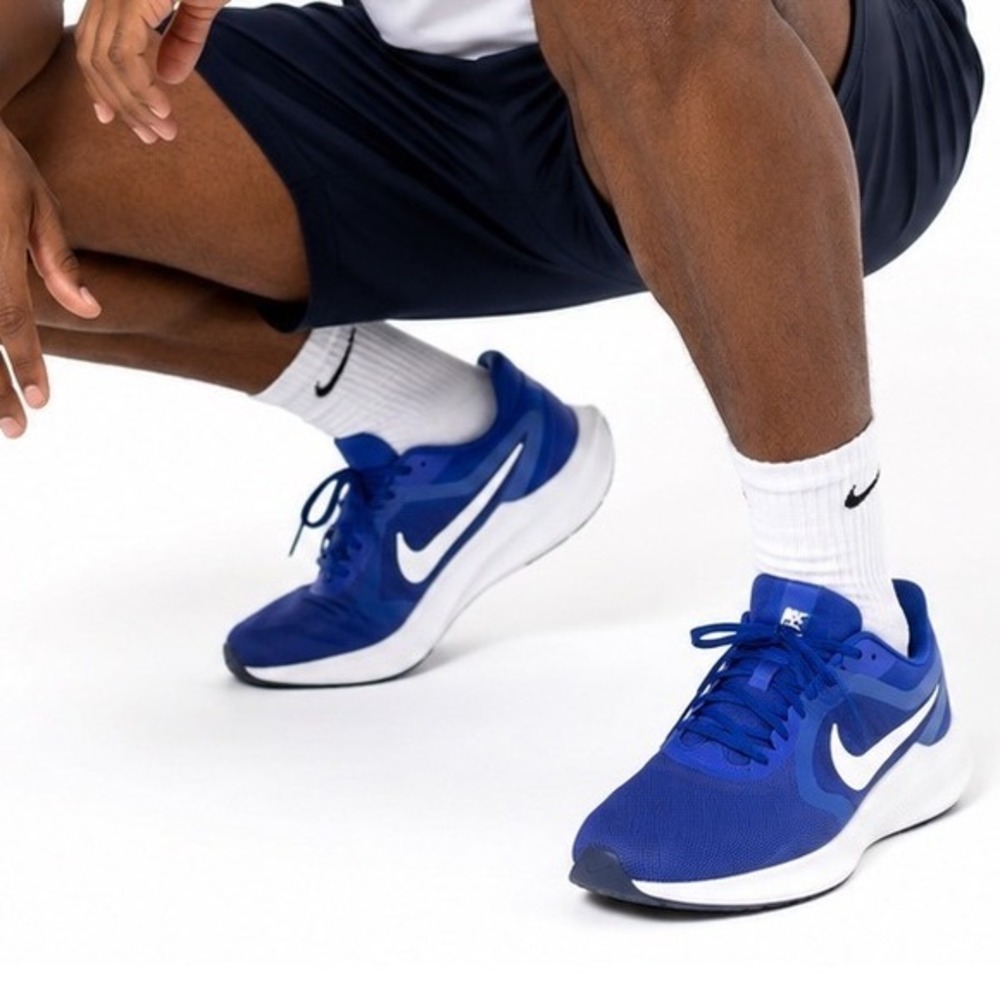 Nike Downshifter 10 Mens Running Shoes Blue White CI9981-401 14 Activewear 10-08
